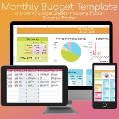 monthly budgeting templates.