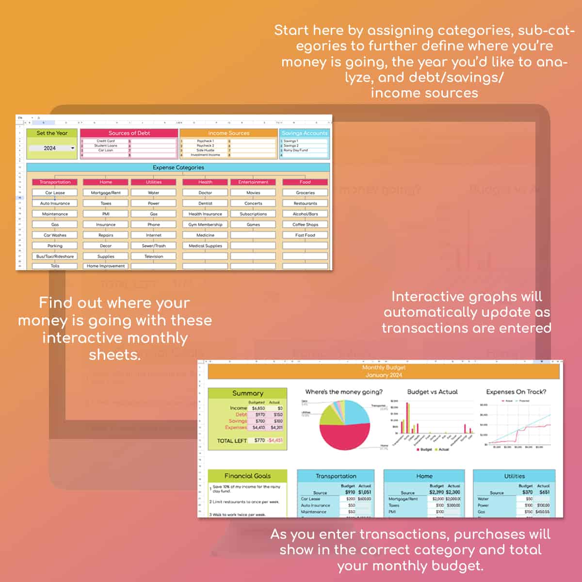 Budgeting Spreadsheets - Google Sheets Template - Image 3