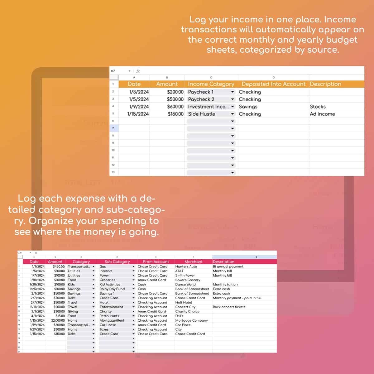 Budgeting Spreadsheets - Google Sheets Template - Image 4