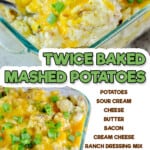 twice baked mashed potatoes, with ingredient list.