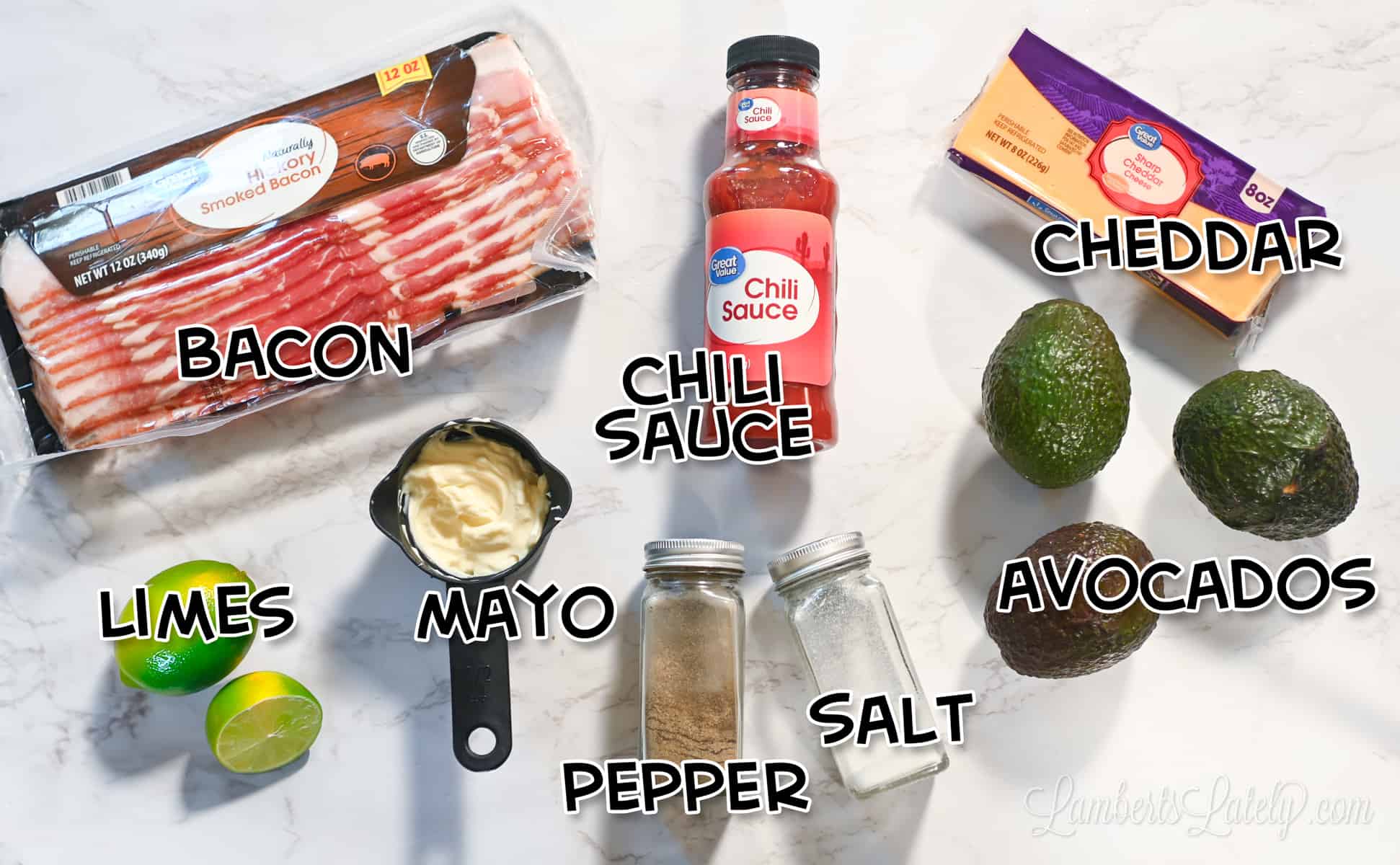 ingredients for baked avocados.