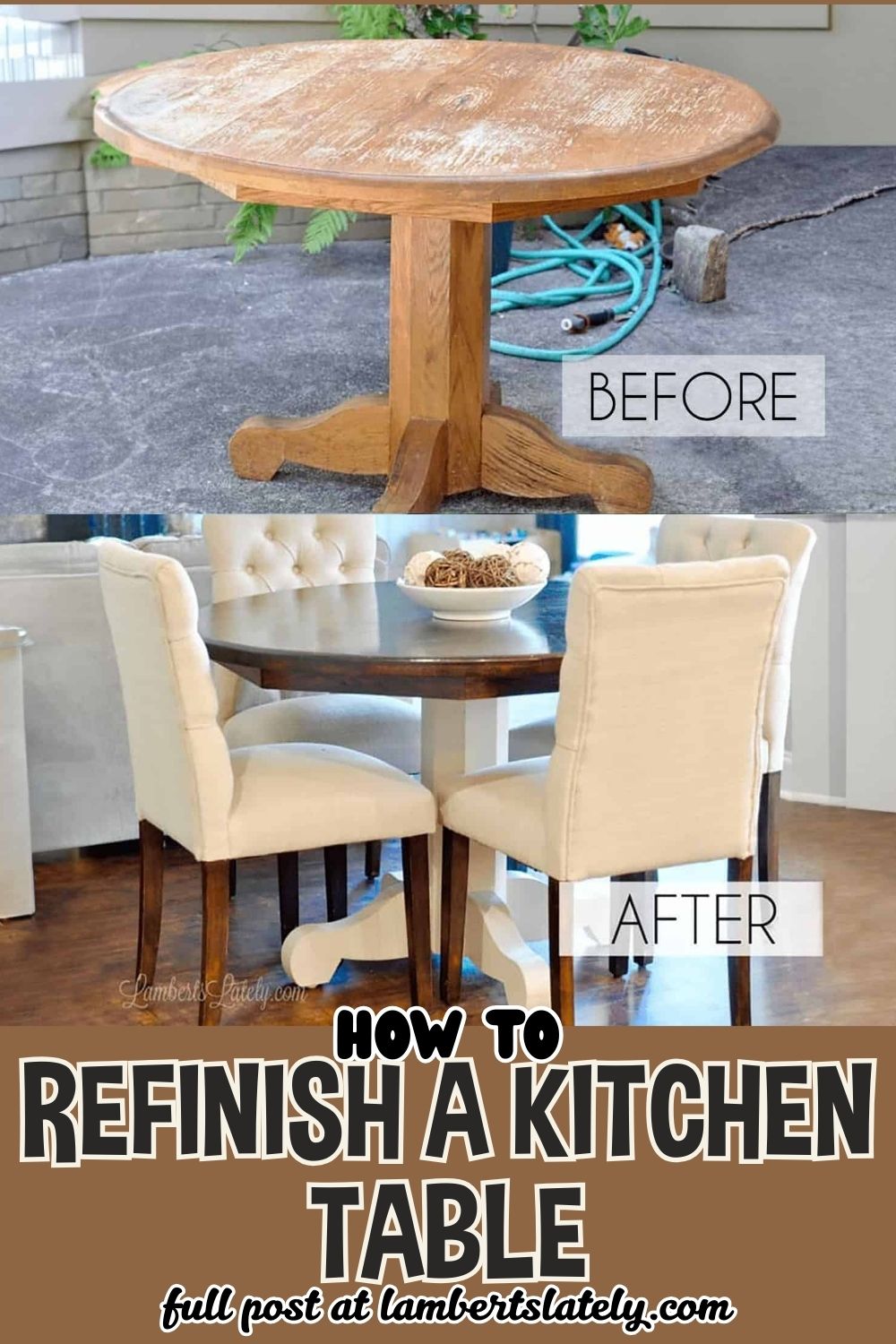 How to Refinish a Wood Table for Beginners | Lamberts Lately
