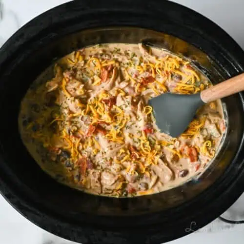 crack chicken chili in a slow cooker.