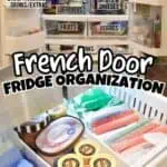 Organized refrigerator with labeled sections for easy access and storage.