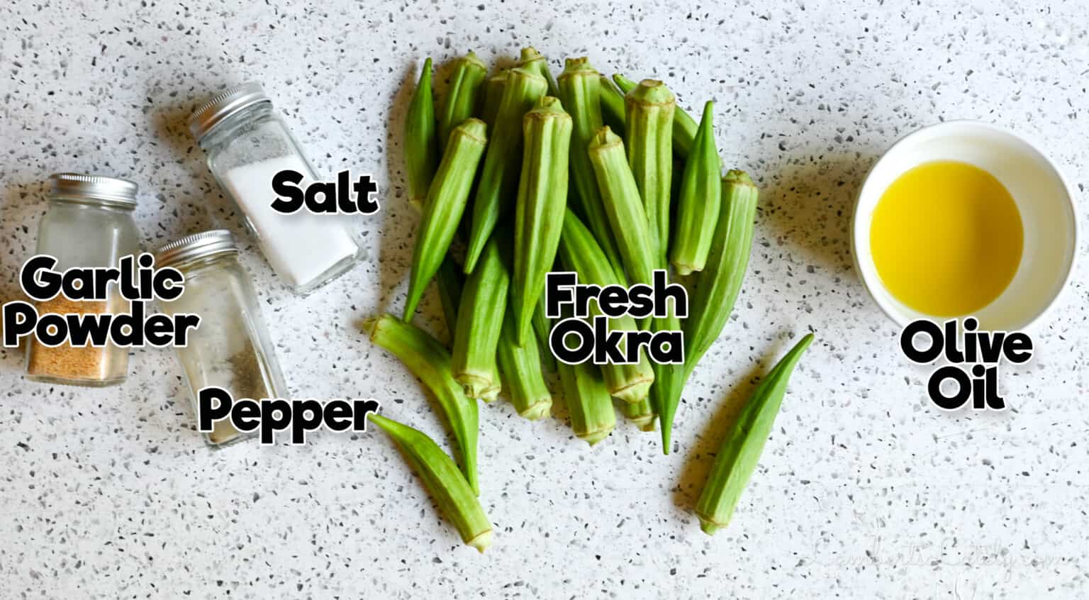 ingredients for air fryer okra.