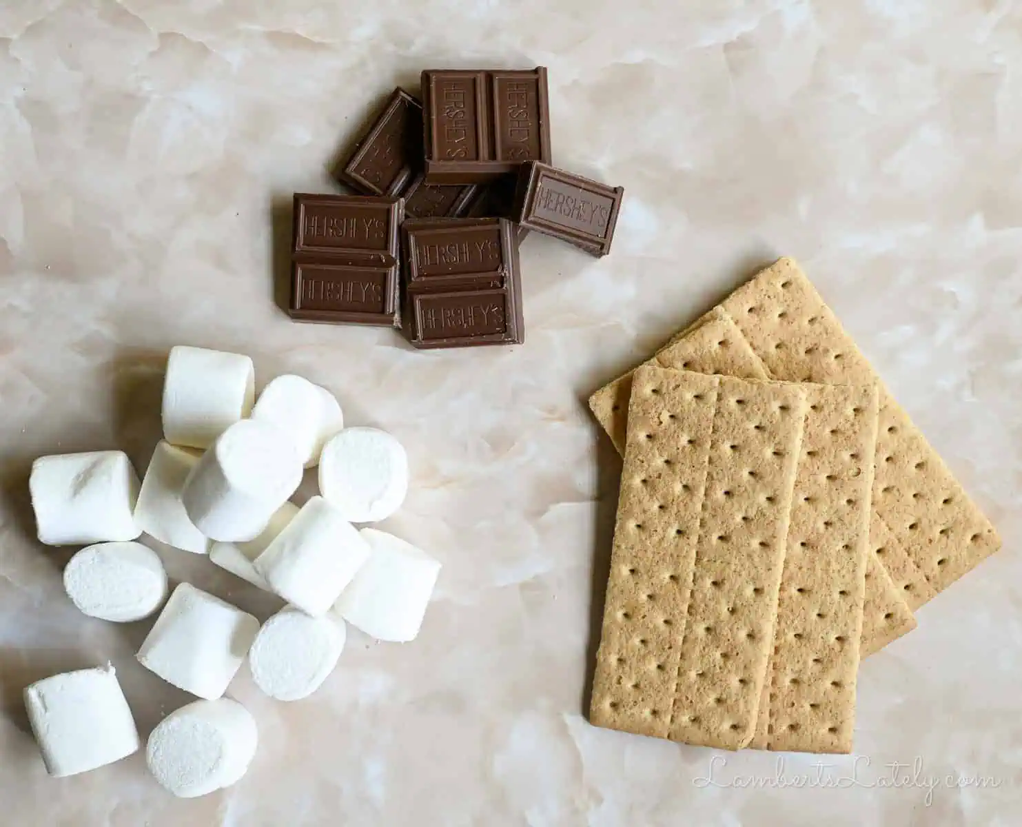 ingredients for s'mores.