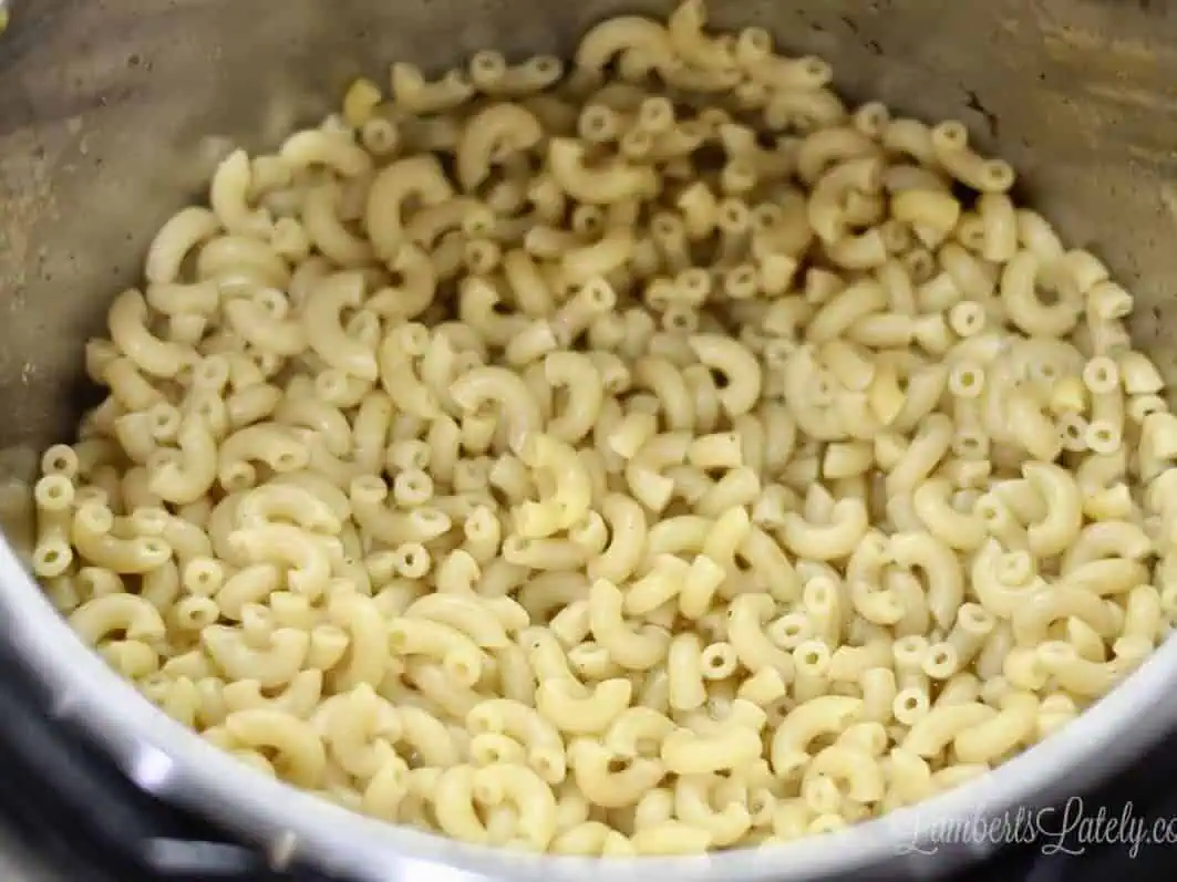 cooked macaroni noodles in an instant pot.