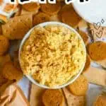 Pumpkin Fluff Dip with Cool Whip served with cookies and graham crackers.