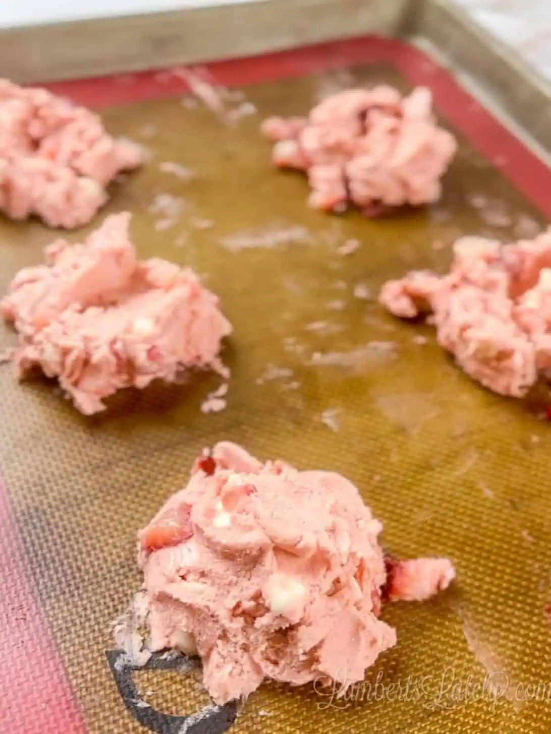 cookie dough folded around cream cheese.