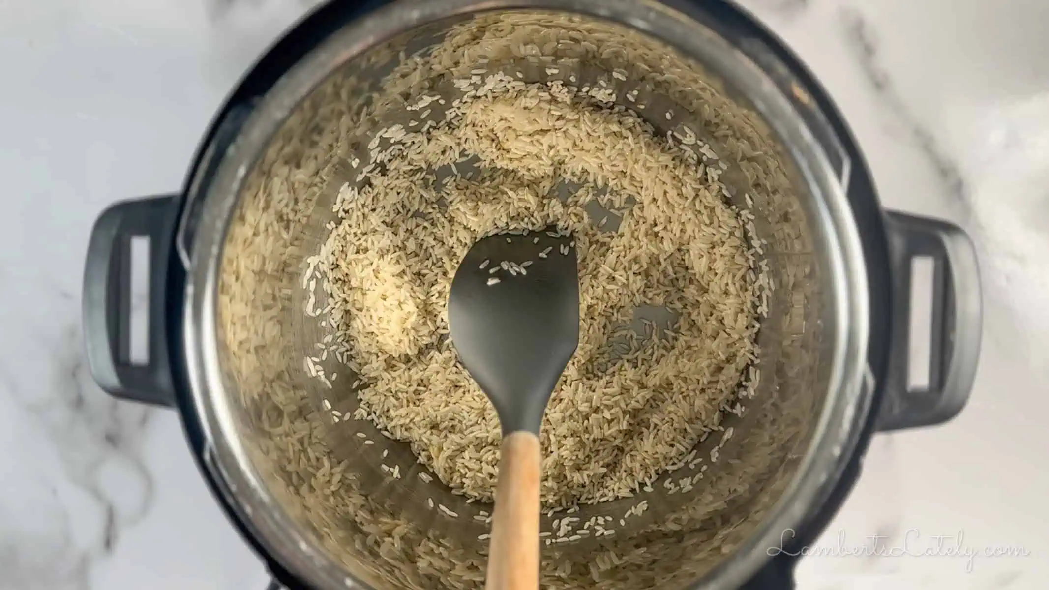 cooking rice in an instant pot.