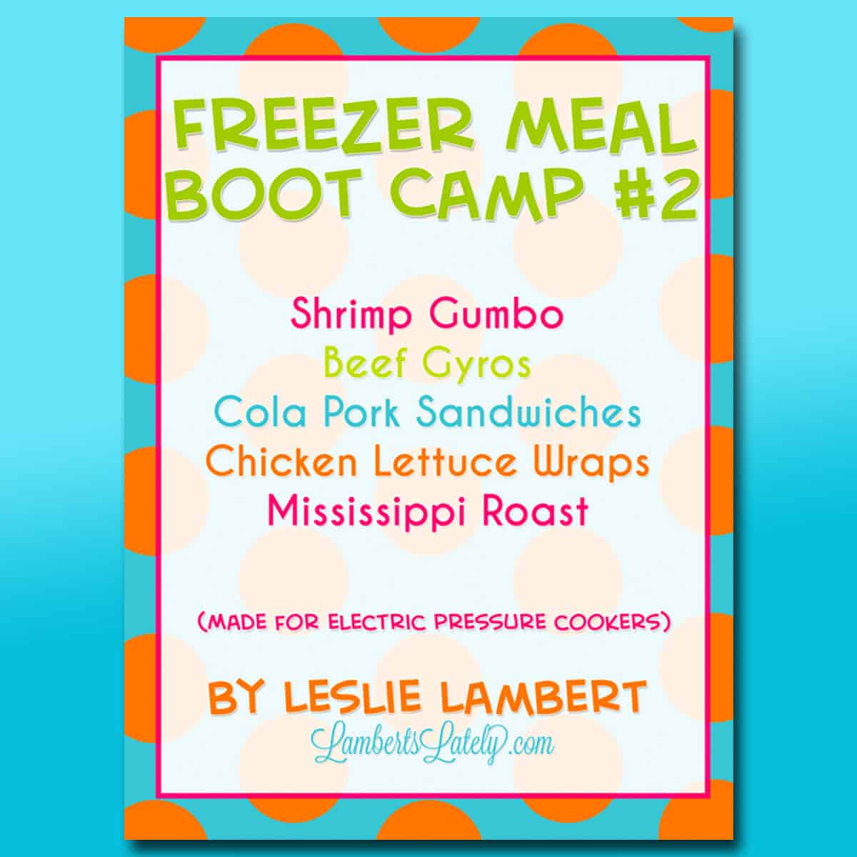 freezer meal boot camp #2 cover.