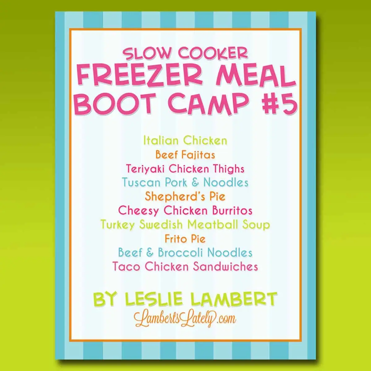 cover for slow cooker freezer meal boot camp 5.