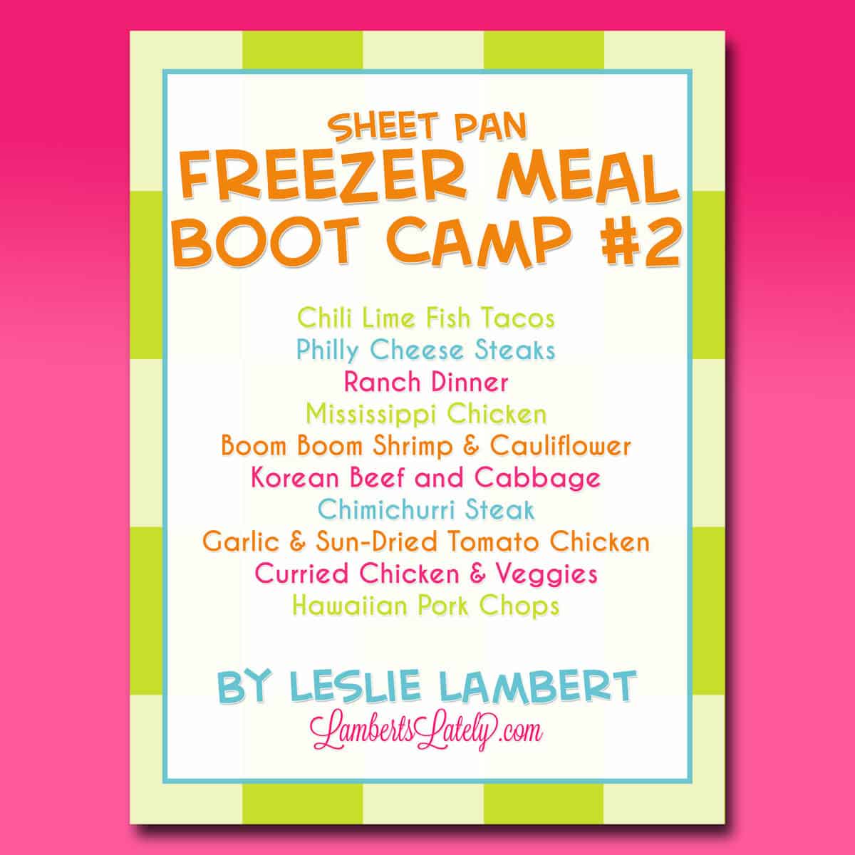cover for sheet pan freezer meal boot camp 2.