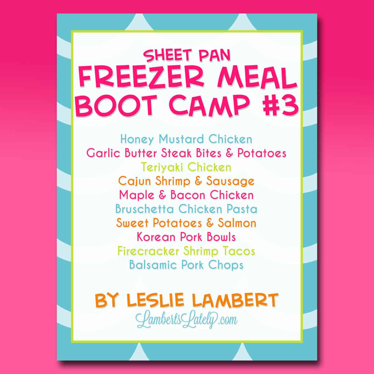 cover for sheet pan freezer meal boot camp 3.