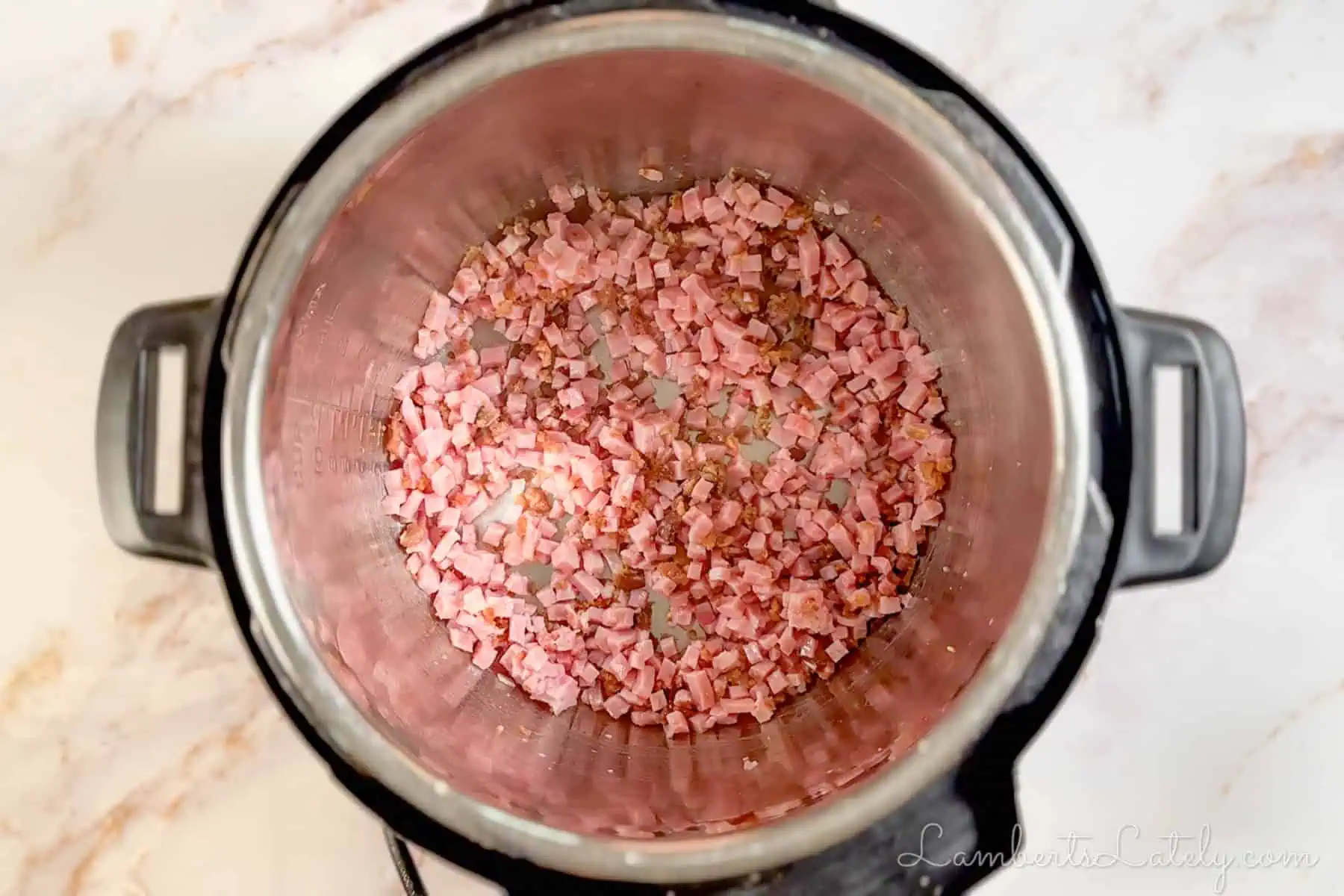 cooking ham and bacon in an instant pot.