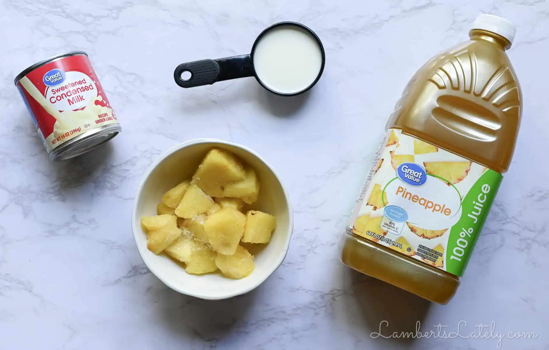 ingredients for ninja creami dole whip.