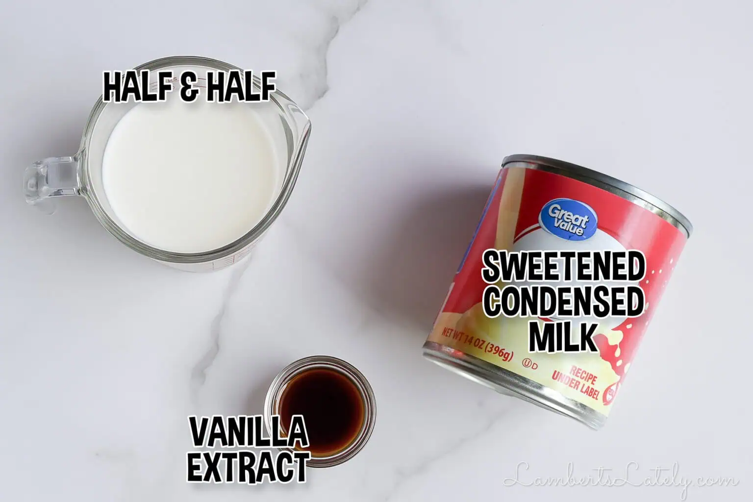 ingredients for ninja creami vanilla ice cream.