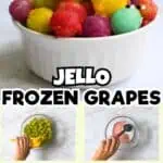 Colorful frozen sour grapes in a white bowl, vibrant and icy, on a white background.