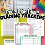 Colorful printable reading logs and trackers for kids and students.