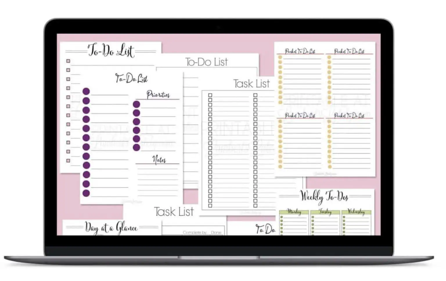 to do list printables on a computer screen.