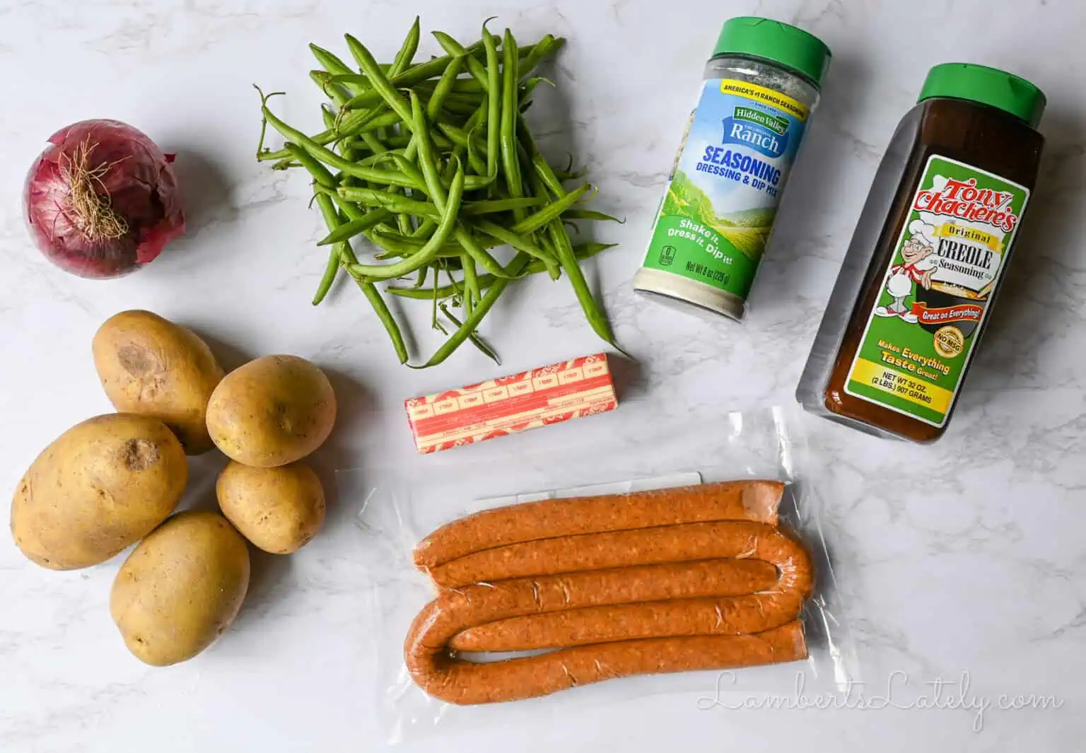 ingredients for crock pot swamp potatoes.