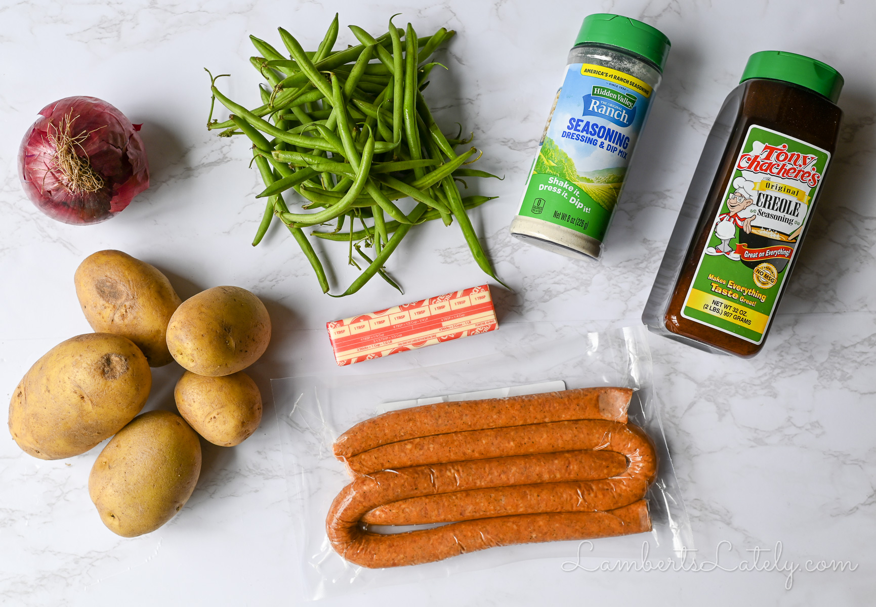ingredients for crock pot swamp potatoes.