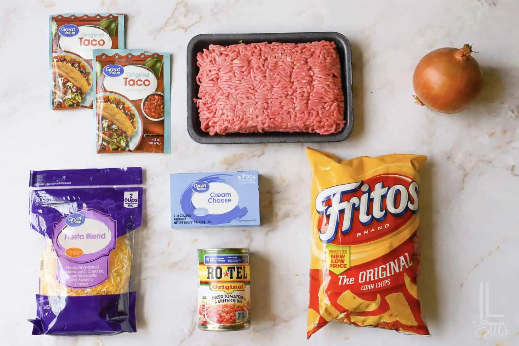 ingredients for walking taco casserole.