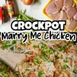 Ingredients for Crock Pot Marry Me Chicken including chicken, spices, and fresh herbs.