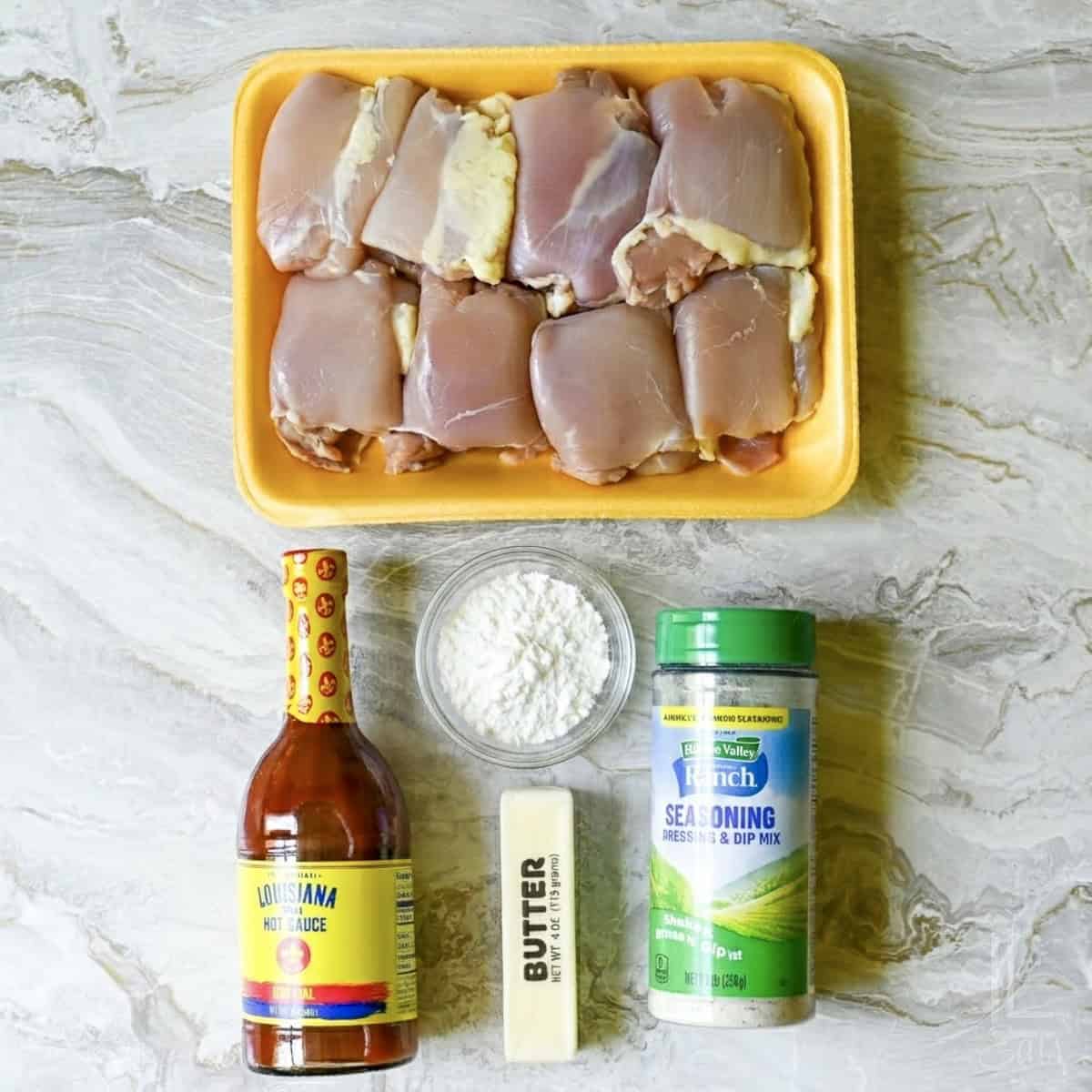 ingredients for instant pot buffalo chicken.