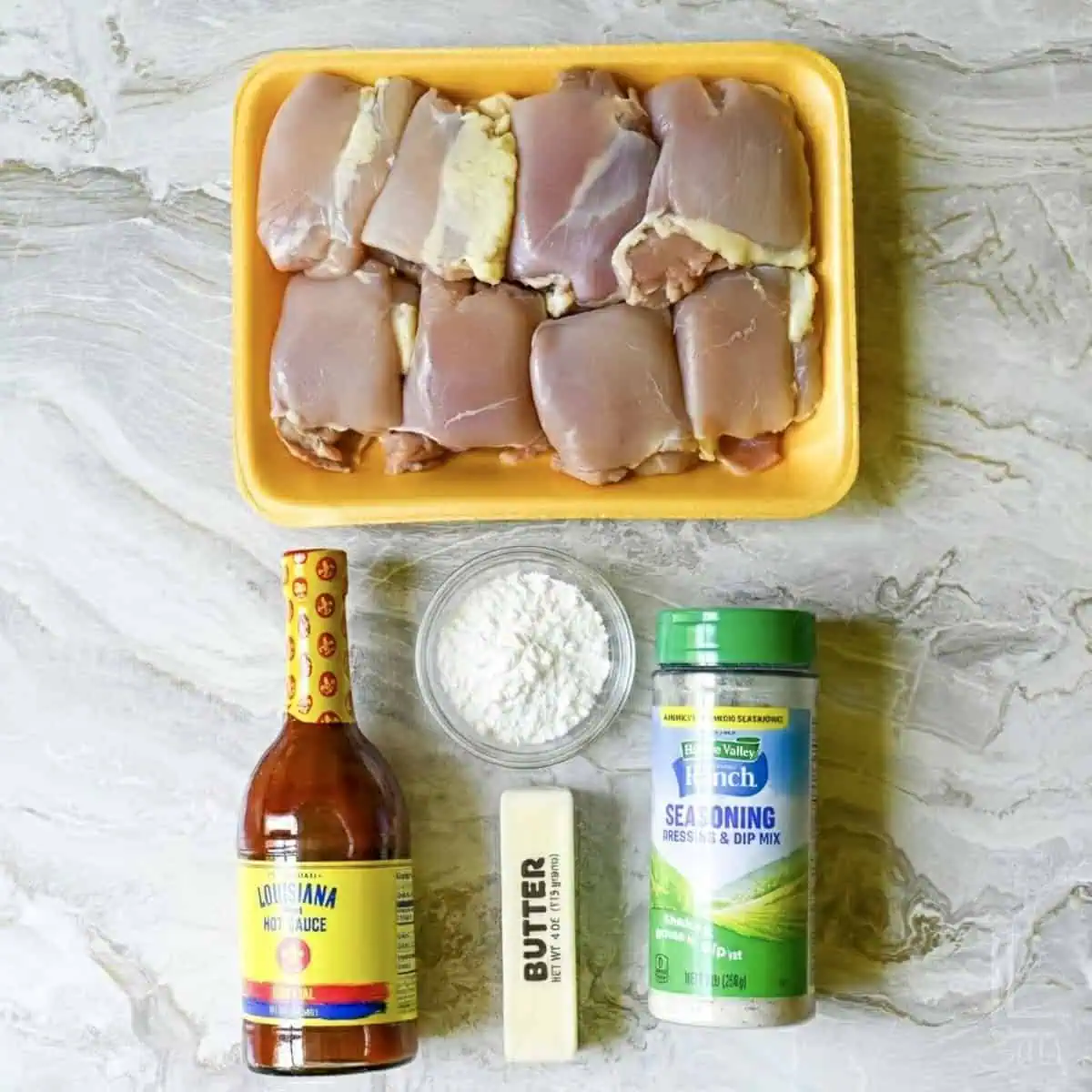 ingredients for instant pot buffalo chicken.