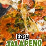 Close-up of a jalapeño popper appetizer with melted cheese and crispy topping.