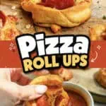 Delicious pizza roll ups with crispy golden crust and gooey cheese filling.