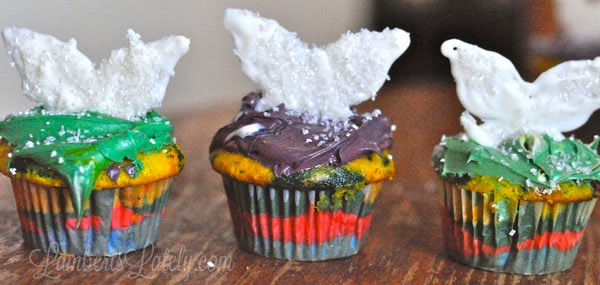 Fairy Dust Rainbow Cupcakes