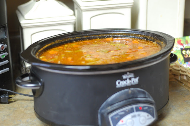 Vegetable Beef Soup Recipe in the Crock Pot!