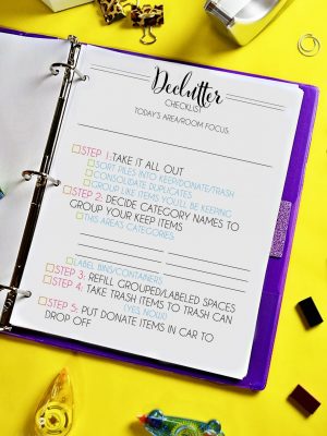 home organization printables - declutter checklist