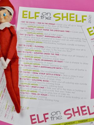 elf on the shelf activities