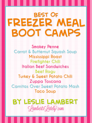 home organization printables - best freezer meal boot camp