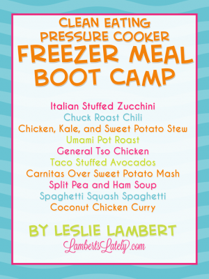 home organization printables - clean eating freezer meal boot camp