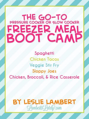 home organization printables - go-to freezer meal boot camp