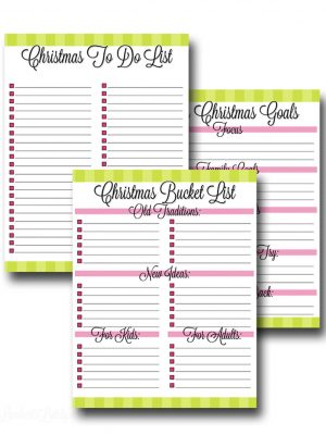 home organization printables - christmas planner