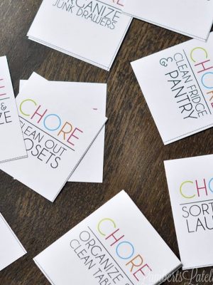 home organization printables - chore cards.